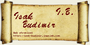Isak Budimir vizit kartica